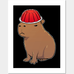Capybara with Jello on its head Posters and Art